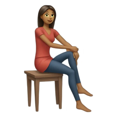 woman-arm-on-her-leg sticker