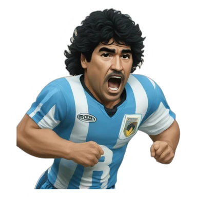 Maradona run 86 sticker
