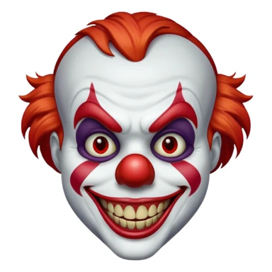 Scary clown sticker