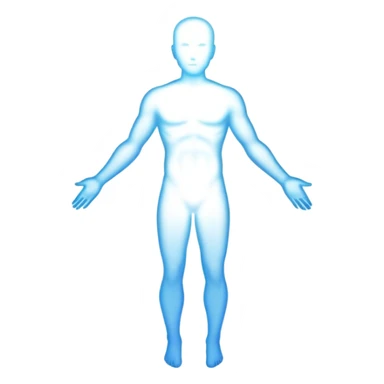 White strong spiritual aura emits from human silhouette  sticker