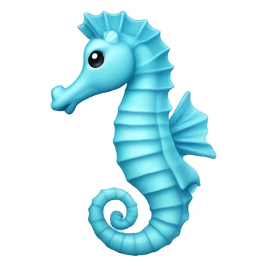 light baby blue sea horse sticker