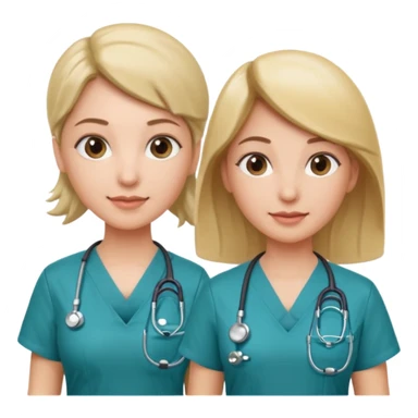 female doctor and ultrasound technician sticker