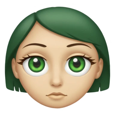 make two eyes and make them green sticker