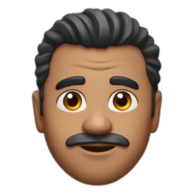 Sanju with curley eyebrow sticker