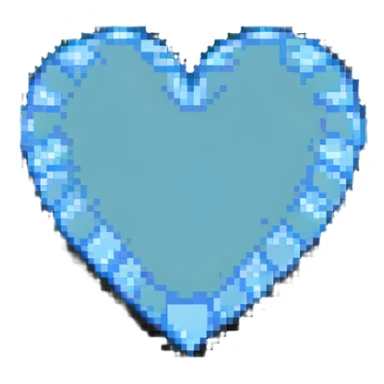 pixelated heart sticker