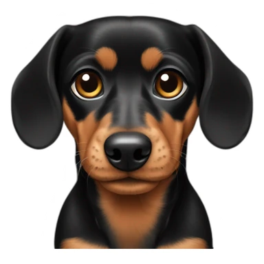 Dwarf dachshund black and tan sticker