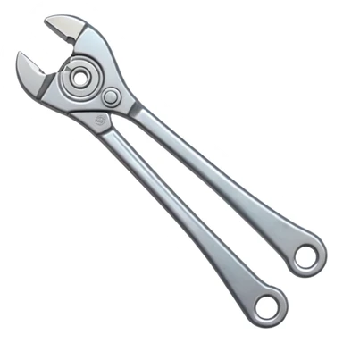 Adjustable wrench, emoji style, with professional lighting, no face on objects, white background sticker