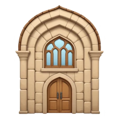 3D Apple-style emoji of a full traditional Turkish han building, showing the entire stone structure with arches, wooden doors, and windows. Rounded, glossy, smooth, soft shadows, white background.








 sticker