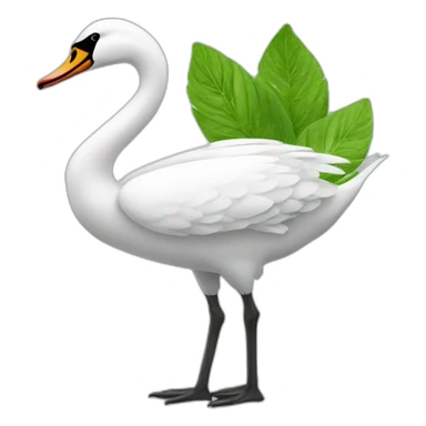 swan drinking mojito sticker