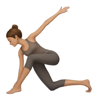 White girl brown hair doing yoga  sticker