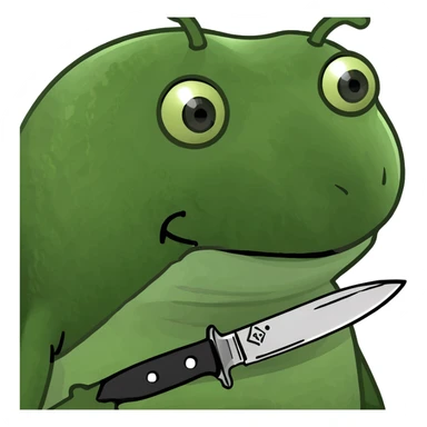 Ladybug with knife sticker