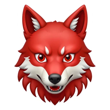 Evil Scary Red Wolf sticker