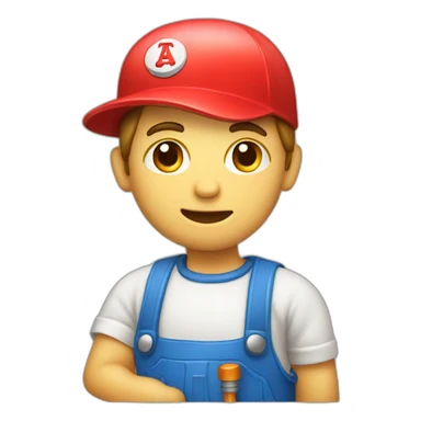 plumber with red baseball sticker