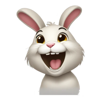 Bunny laughing evilly  sticker