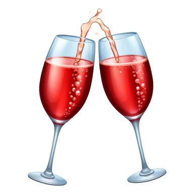 2 glasses of red champagne  sticker