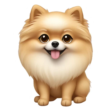 Creme Pomeranian Girl  sticker