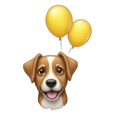 Dog balloons sticker