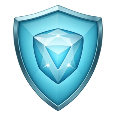 Cyan blue shield with diamond plated sticker
