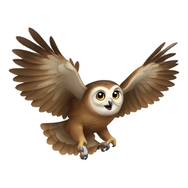 Flying owl sticker