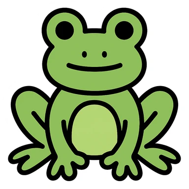 frog shaped like a balloon animal icon sticker