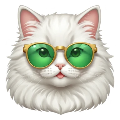 Winking cat with star-shaped sunglasses sticker