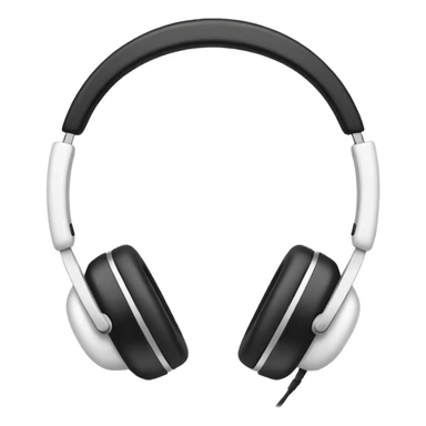 crie um fone de ouvido de cor branca sticker