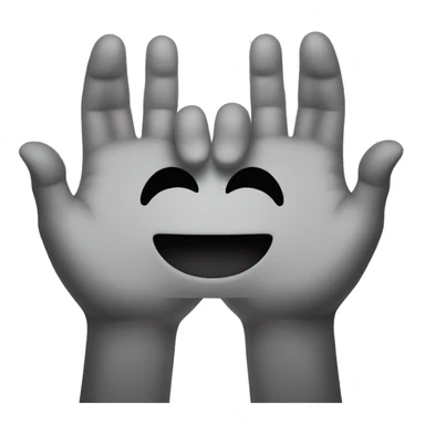 smiley face plotting with hands sticker