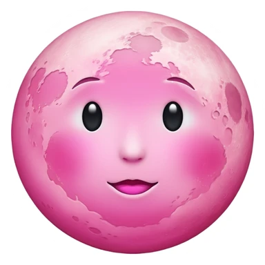 pink moon emoji sticker