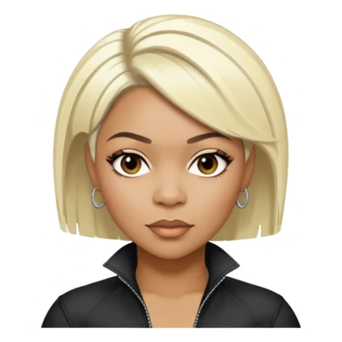 Tionne T-Boz Watkins with short platinum blonde hair sticker