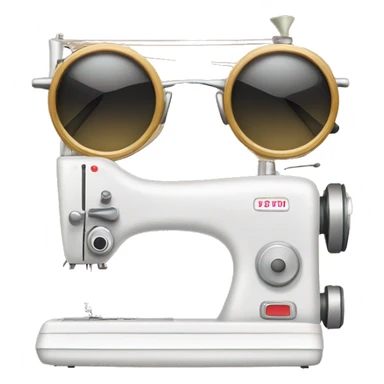 sewing machine with sunglasses sticker