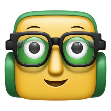 Green Square Spects. only spects. sticker