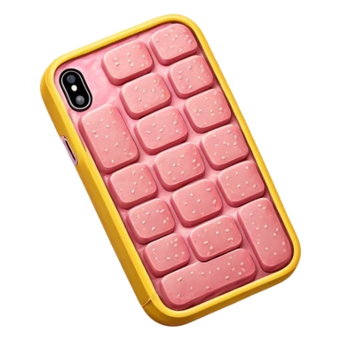 cell phone made of spam meat sticker