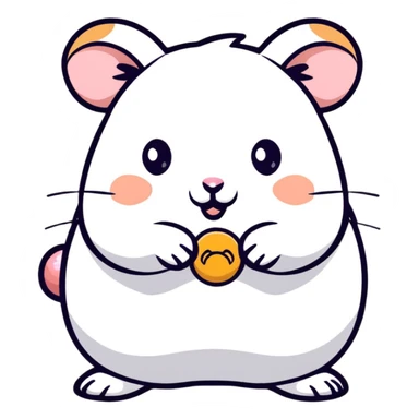 Hamster with fake eyelashes  sticker