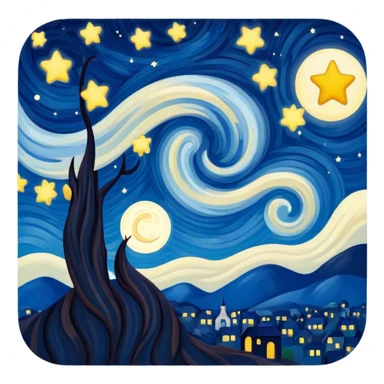Stary night  sticker