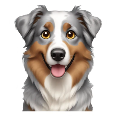 Gray dog australian shepherd sticker