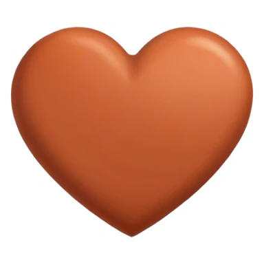 Heart dark terracotta heart sticker