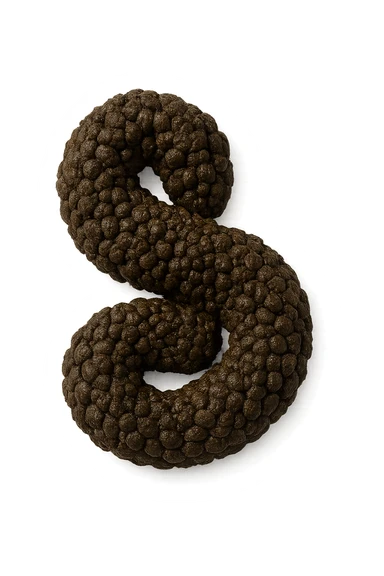 FECI DI ANIMALE A PALLINI VISTE DALL'ALTO, iperrealistico 4k, ISOLATA SU SFONDO BIANCO sticker