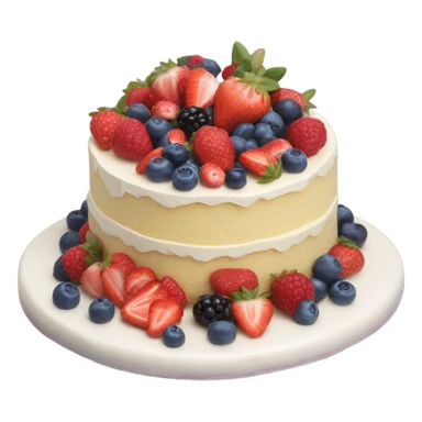 Cream cake with berries sticker