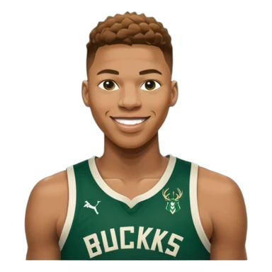 giannis smiling Bucks number 34 sticker