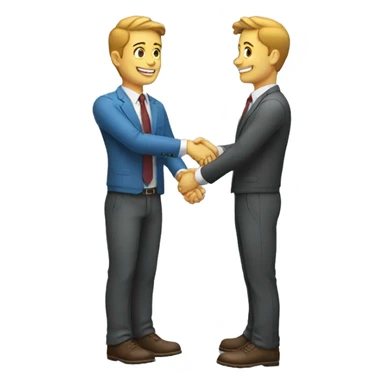two sales man handshaking sticker