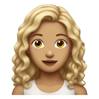 girl with dirty blonde wavy hair and brown eyes sticker
