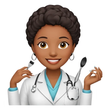 Black women beautician sticker