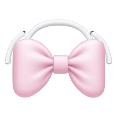 AirPods Pro, Two light pink bows were tied on either side of the headset sticker