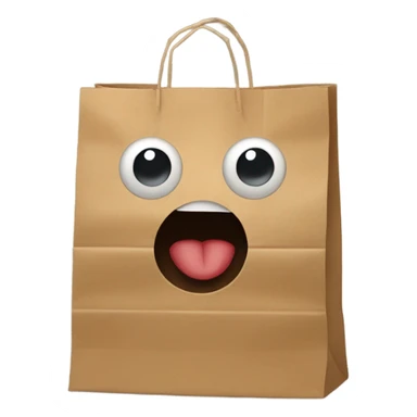 paperbag head emoji sticker