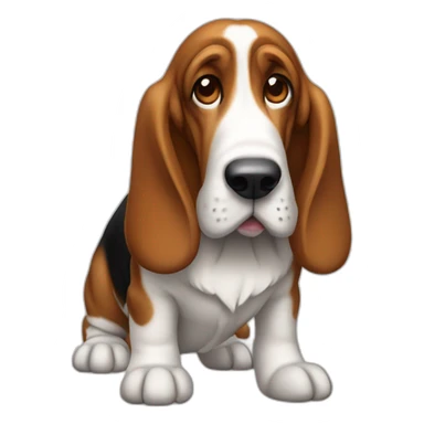 Dog basset hound full-body sticker