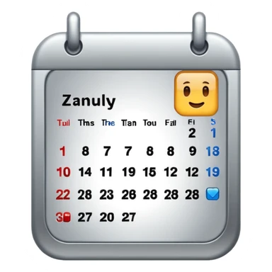 Calendar organiser sticker