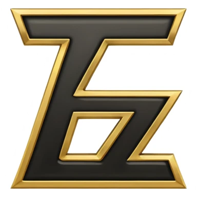 letter Z in black and gold sticker