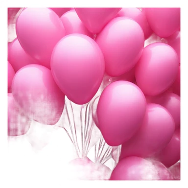 Happy birthday with pink balloons sticker