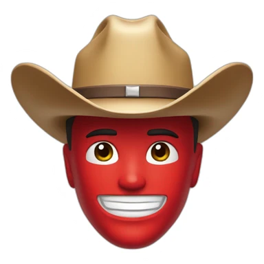 red power ranger with cowboy hat sticker