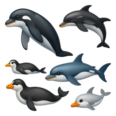 Antarctic animals sticker
